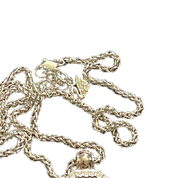 Vintage Swarovski Authentic (SWAN) Black crystal silver finish necklace - Picture 2 of 6